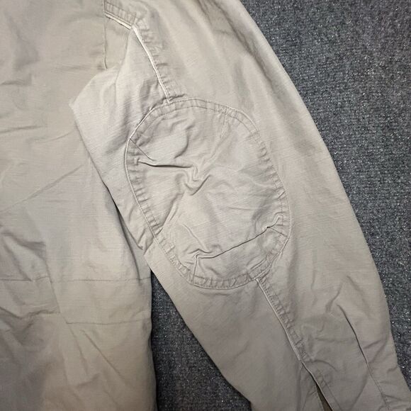 Vintage Structure Military Style Jacket Size Large Tan Button Front Coat - Picture 8 of 11